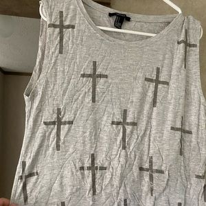 Size small cross tank top from forever 21.